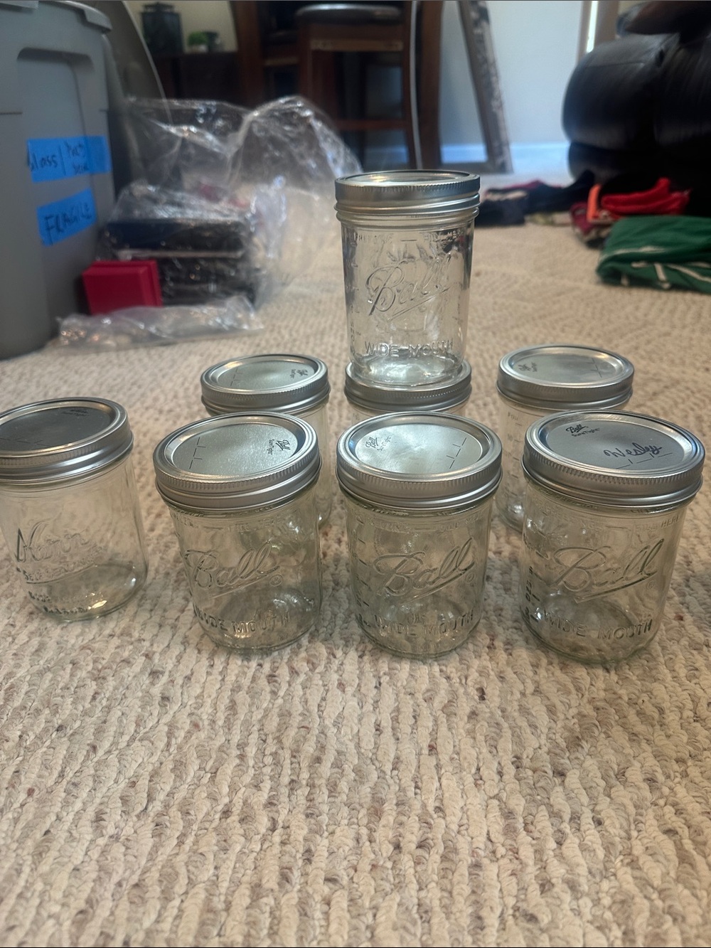 🫙 Wide Mouth 16 oz Ball Mason Jars with Silver Lids - Set of 8